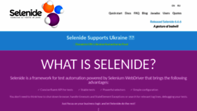 What Selenide.org website looked like in 2022 (1 year ago)