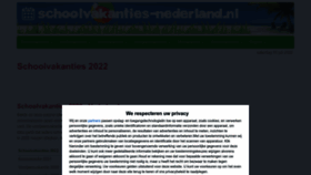 What Schoolvakanties-nederland.nl website looked like in 2022 (1 year ago)