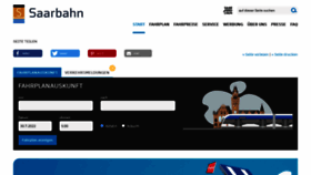 What Saarbahn.de website looked like in 2022 (1 year ago)