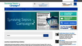What Survivingsepsis.org website looked like in 2022 (1 year ago)