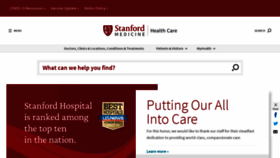 What Stanfordhospital.org website looked like in 2022 (1 year ago)