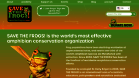 What Savethefrogs.com website looked like in 2022 (1 year ago)