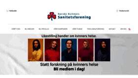What Sanitetskvinnene.no website looked like in 2022 (1 year ago)