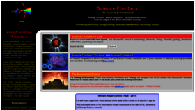What Science-frontiers.com website looked like in 2022 (1 year ago)
