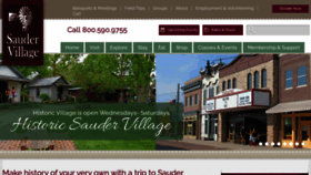 What Saudervillage.org website looked like in 2022 (1 year ago)