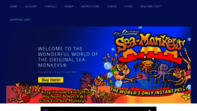 What Sea-monkeys.com website looked like in 2022 (1 year ago)