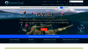 What Swimtrek.com website looked like in 2022 (1 year ago)