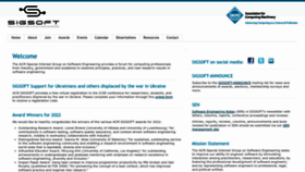 What Sigsoft.org website looked like in 2022 (2 years ago)