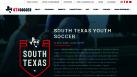 What Stxsoccer.org website looked like in 2022 (1 year ago)