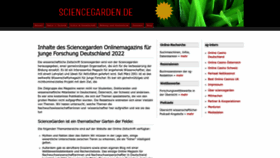 What Sciencegarden.de website looked like in 2022 (1 year ago)