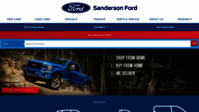 What Sandersonford.com website looked like in 2022 (1 year ago)