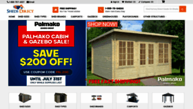 What Shedsdirect.com website looked like in 2022 (1 year ago)