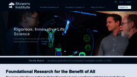 What Stowers.org website looked like in 2022 (2 years ago)
