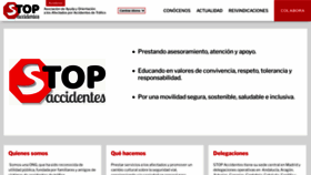 What Stopaccidentes.org website looked like in 2022 (1 year ago)