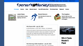 What Spectorshockey.net website looked like in 2022 (1 year ago)