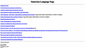 What Sumerian.org website looked like in 2022 (1 year ago)