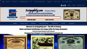 What Scripophily.net website looked like in 2022 (1 year ago)