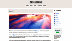 What Sonspring.com website looked like in 2022 (1 year ago)