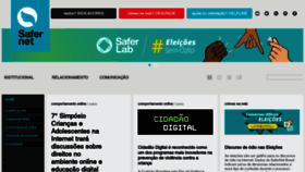 What Safernet.org.br website looked like in 2022 (1 year ago)