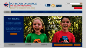 What Samhoustonbsa.org website looked like in 2022 (1 year ago)