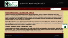 What Scholarsresearchlibrary.com website looked like in 2022 (1 year ago)