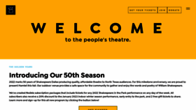 What Shakespearedallas.org website looked like in 2022 (1 year ago)