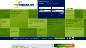 What Stipendije.info website looked like in 2022 (1 year ago)