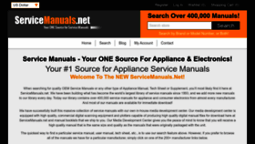 What Servicemanuals.net website looked like in 2022 (1 year ago)