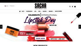 What Sachacosmetics.com website looked like in 2022 (1 year ago)