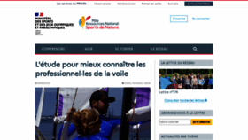 What Sportsdenature.fr website looked like in 2022 (1 year ago)