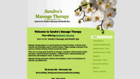 What Sandrasmassagetherapy.com website looked like in 2022 (1 year ago)