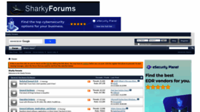 What Sharkyforums.com website looked like in 2022 (1 year ago)