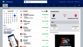 What Sofascore.com website looked like in 2022 (1 year ago)