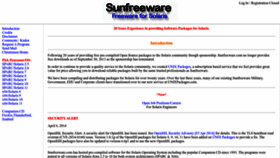 What Sunfreeware.com website looked like in 2022 (1 year ago)