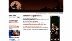 What Sinterklaasgedichten.com website looked like in 2022 (1 year ago)