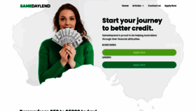 What Samedaylend.com.au website looked like in 2022 (1 year ago)