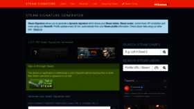 What Steamsignature.com website looked like in 2022 (2 years ago)