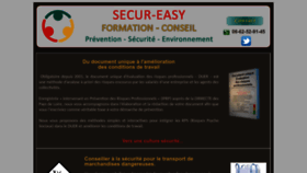 What Secur-easy.fr website looked like in 2022 (1 year ago)