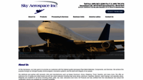 What Skyaerospace.com website looked like in 2022 (1 year ago)