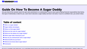 What Sugardaddybase.com website looked like in 2022 (1 year ago)
