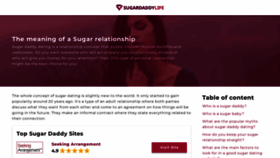 What Sugardaddylife.net website looked like in 2022 (1 year ago)