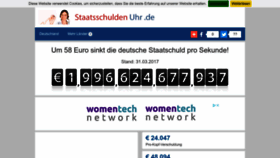 What Staatsschuldenuhr.de website looked like in 2022 (1 year ago)