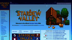 What Stardewvalleywiki.com website looked like in 2022 (1 year ago)