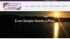 What Simplechoicescremation.com website looked like in 2022 (1 year ago)