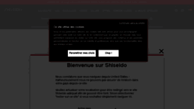 What Shiseido.fr website looked like in 2022 (1 year ago)