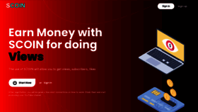 What Scoin.click website looked like in 2022 (3 years ago)