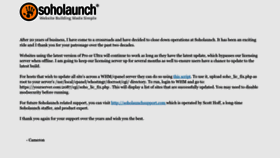 What Soholaunch.com website looked like in 2022 (2 years ago)
