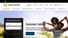 What Sentara.com website looked like in 2022 (1 year ago)