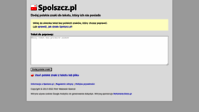 What Spolszcz.pl website looked like in 2022 (1 year ago)