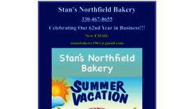 What Stansbakery.com website looked like in 2022 (1 year ago)
